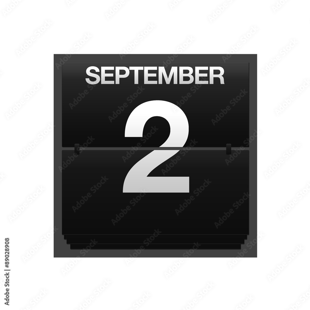 Counter calendar september 2. Counter calendar september 2.