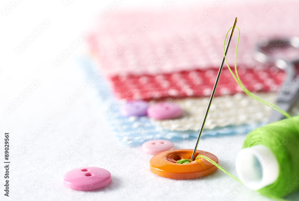 Sewing Needle and Thread with Buttons Sewing Needle and Thread with Buttons