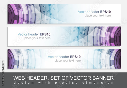 Creative web header, banner or footer for your project. Editable vector design.