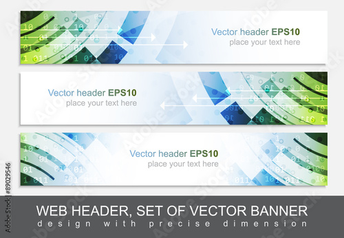 Web header or banner for your project, vector illustration with technological pattern.