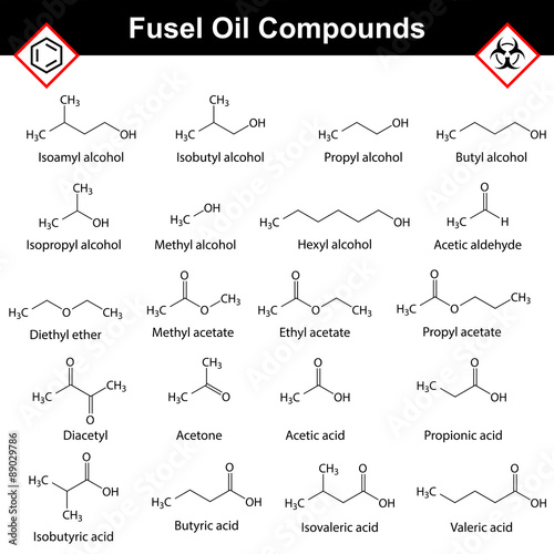Foto Organic compounds of fusel oil