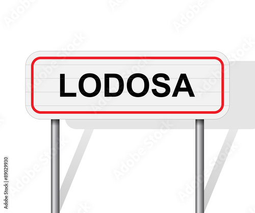 Welcome to Lodosa Spain road sign vector photo