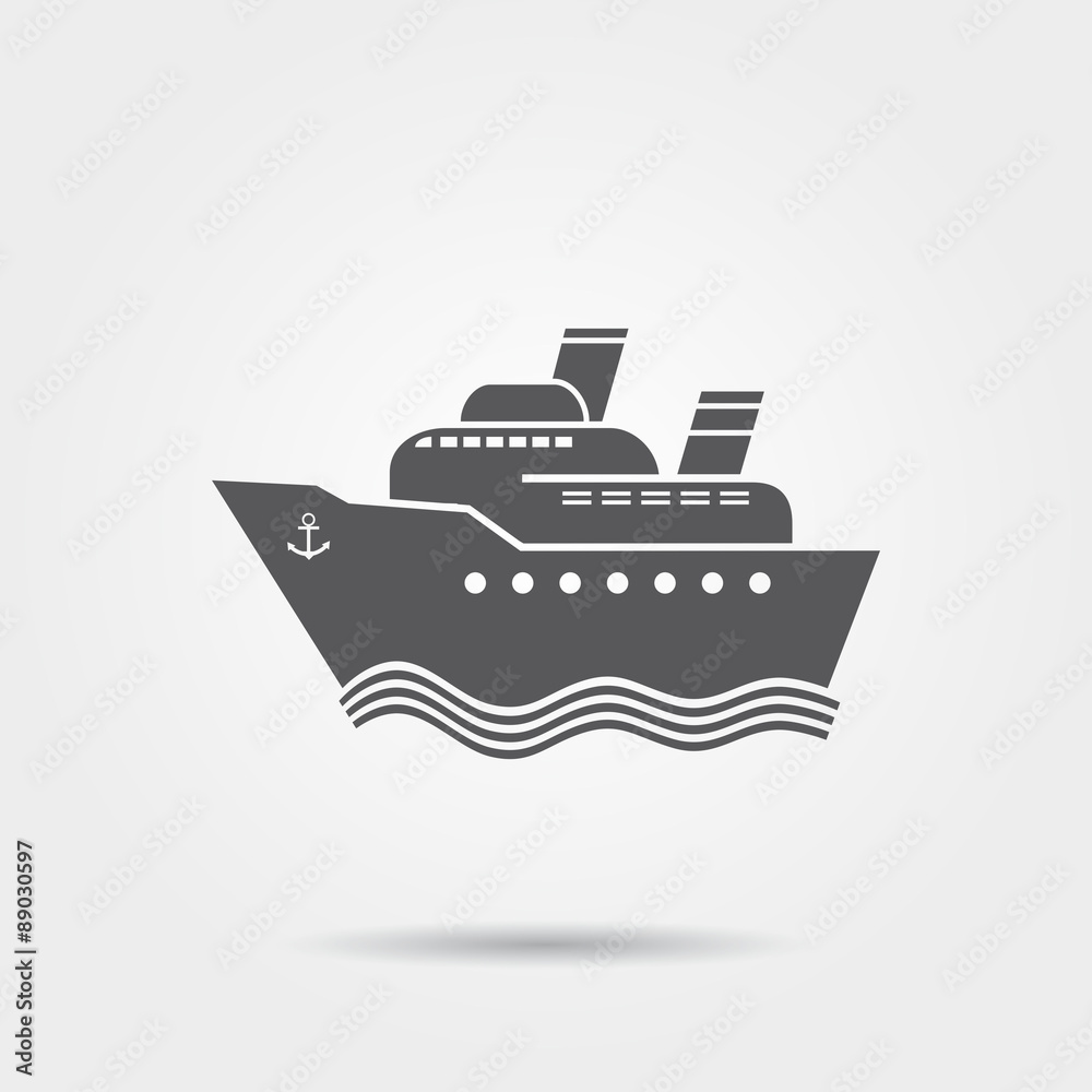 Fototapeta premium Ship icon 