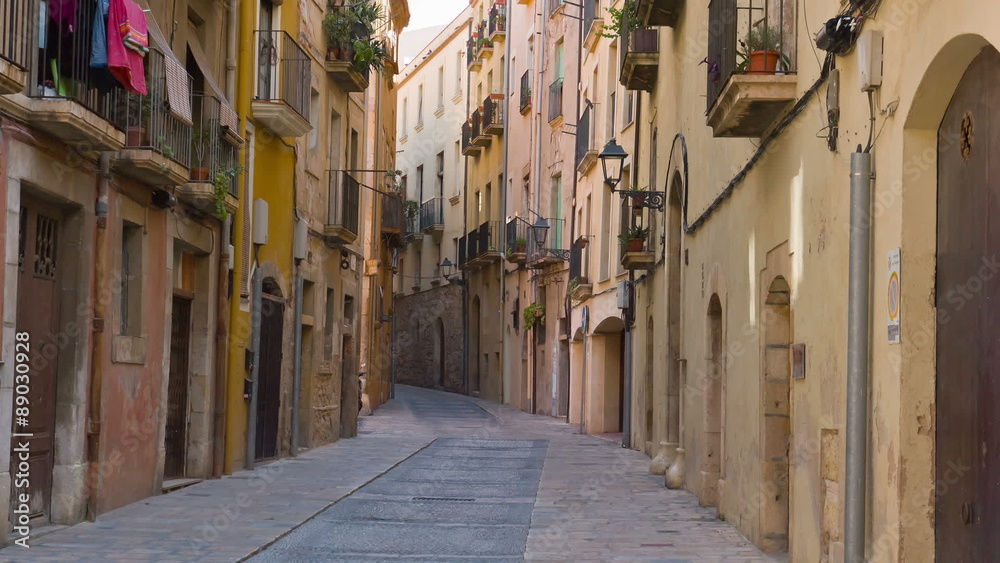 Old town street in Tarragona city, Costa Daurada Spain Old town street in Tarragona city, Costa Daurada Spain