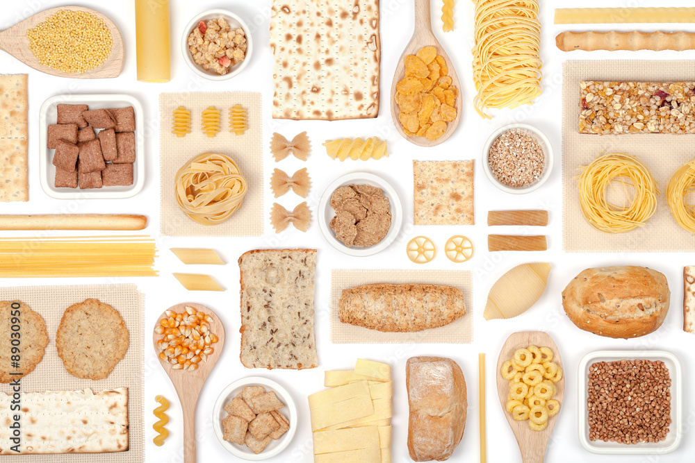 cereals on white background cereals on white background
