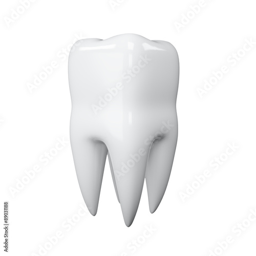 3d illustration of a tooth on a white background