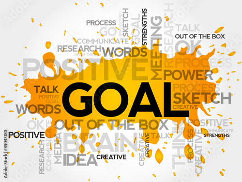 Goal word cloud, business concept