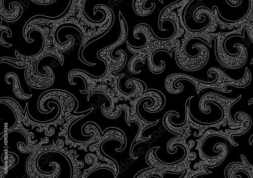 Beautiful luxury black and white vector seamless pattern