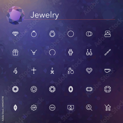 Jewelry Line Icons