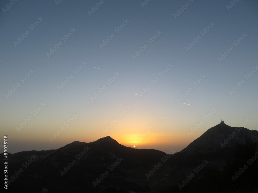 Sunset in the mountains of Montenegro Sunset in the mountains of Montenegro