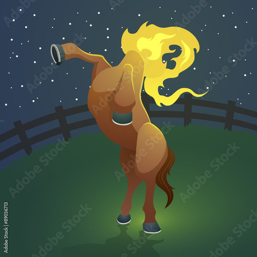  Mula sem cabeça (Headless Mule), a cursed woman - legend of the brazilian folklore - legend of the brazilian folklore