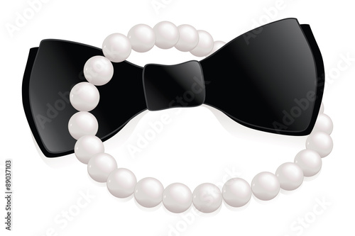 Pearls and bow tie