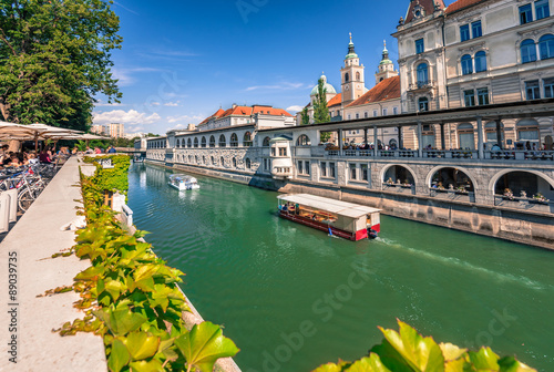 Ljubljana / Slowenien mit Fluss Ljubljanica photo