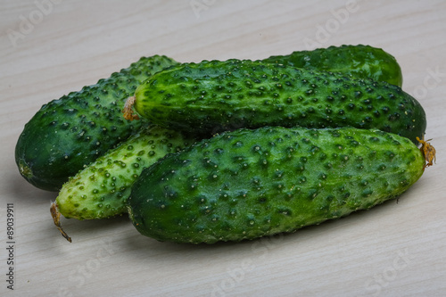 Fresh ripe cucumbers