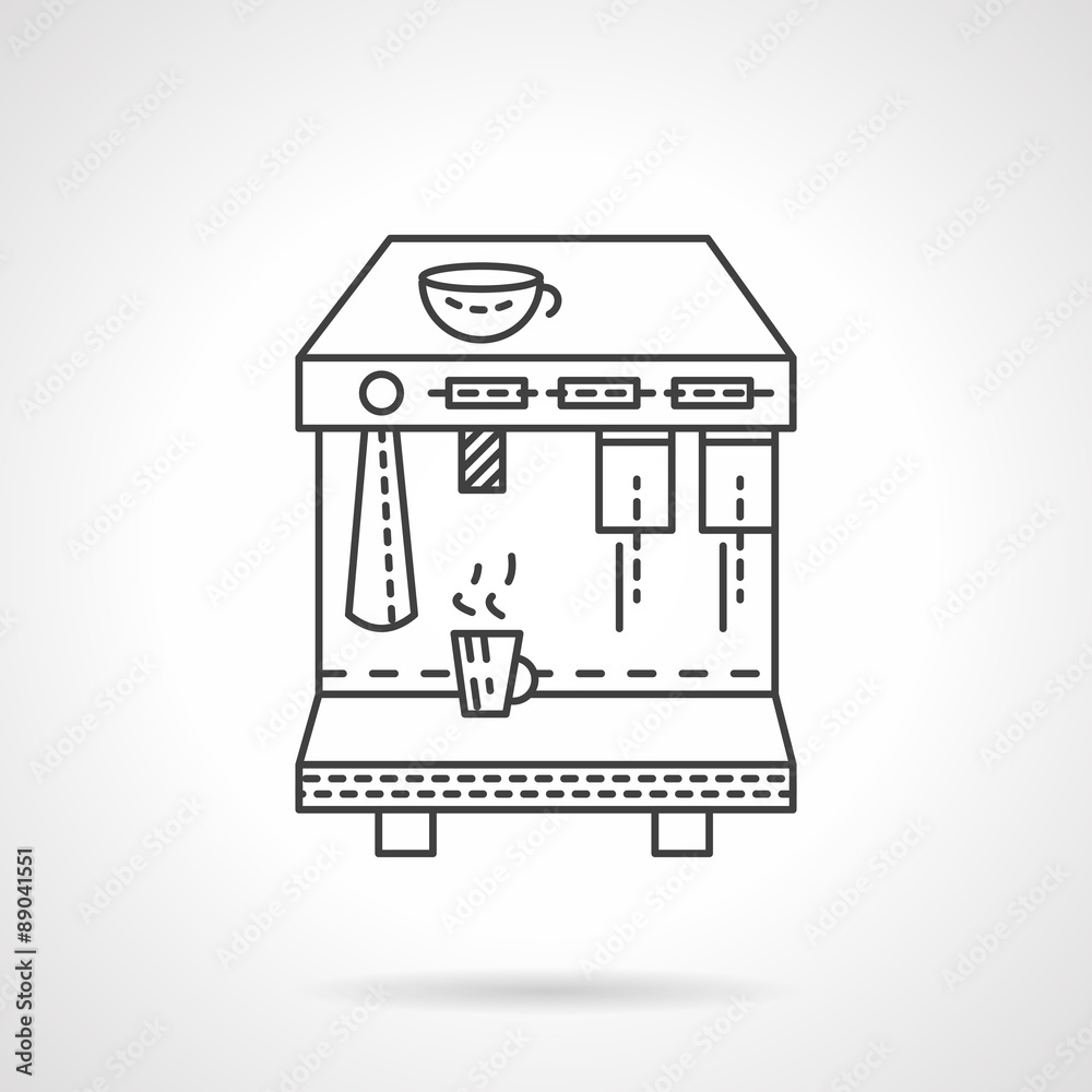Espresso machine line vector icon Espresso machine line vector icon