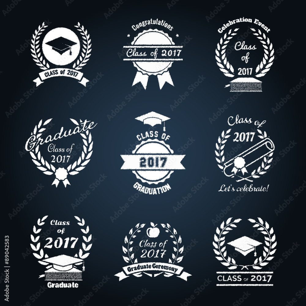 Graduation class badges