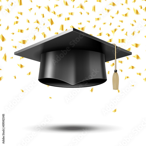 Graduation cap, education concept background