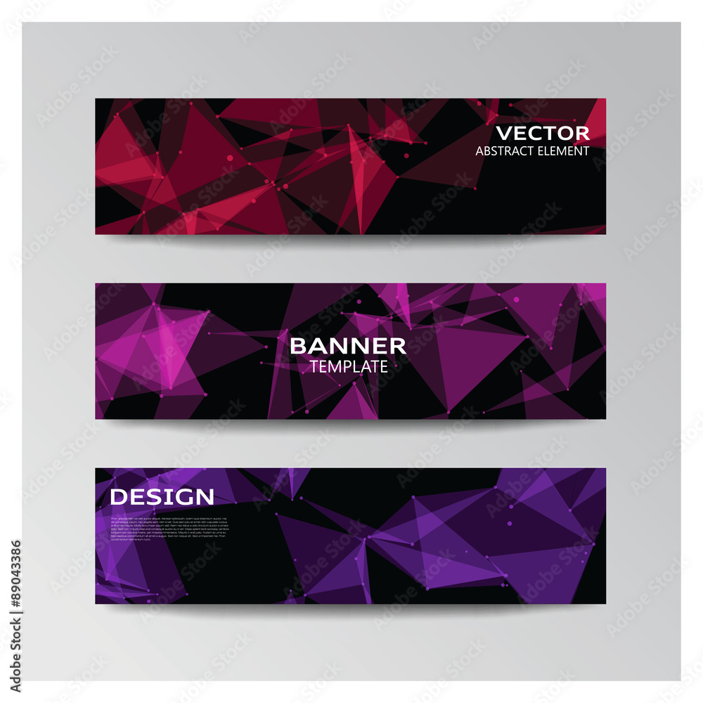 Template of banner  with abstract elements