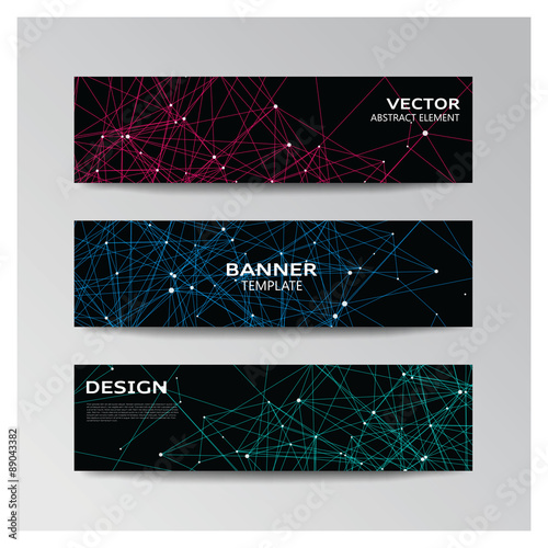 Template of banner  with abstract elements