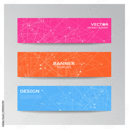 Template of banner  with abstract elements
