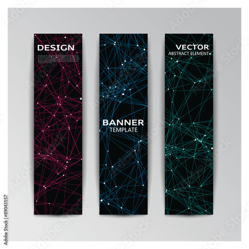 Template of banner  with abstract elements