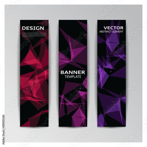 Template of banner  with abstract elements