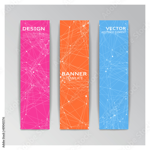 Template of banner  with abstract elements