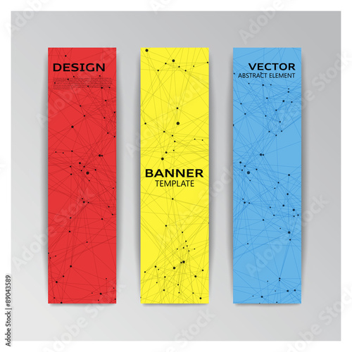 Template of banner  with abstract elements