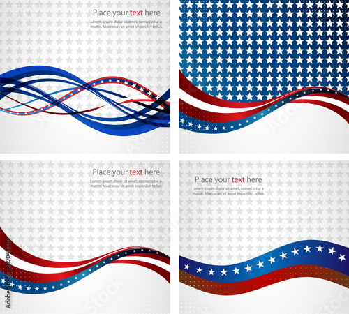 American Flag, Vector background for Independence Day and other