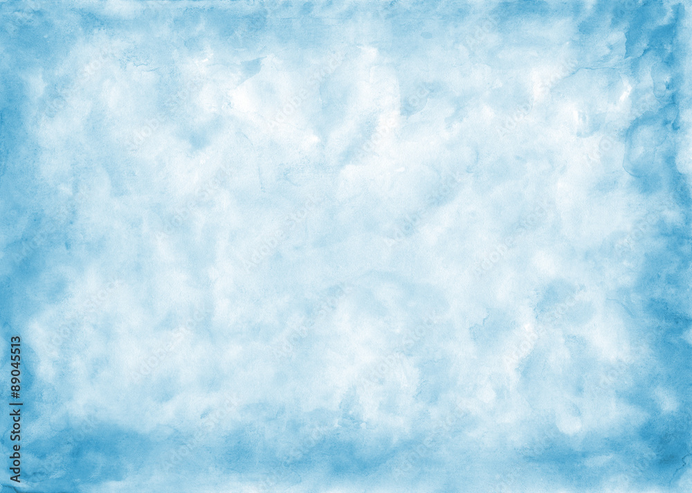 Abstract blue watercolor background. Sky colors.