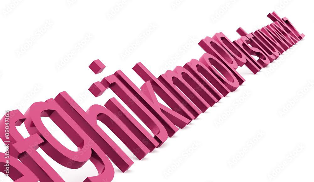 Alphabet concept rendered on white background Alphabet concept rendered on white background