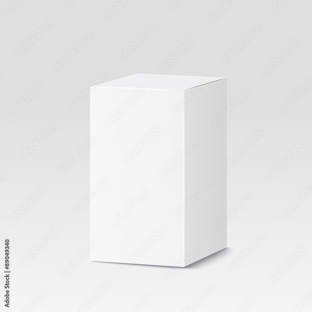Cardboard box on white background. White container, packaging. Vector illustration Cardboard box on white background. White container, packaging. Vector illustration