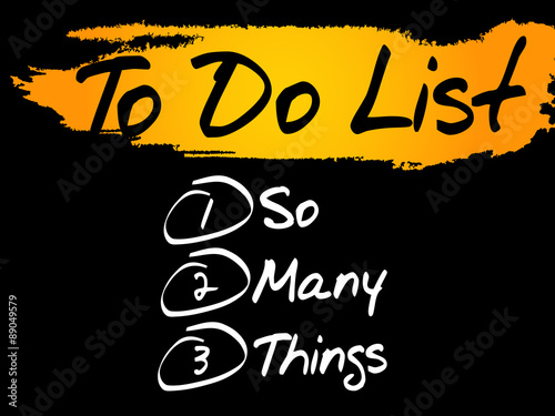 So Many Things in To Do List, vector concept background