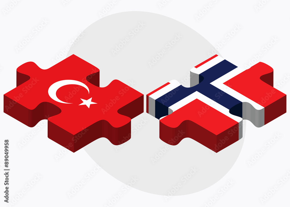 Turkey and Norway Flags