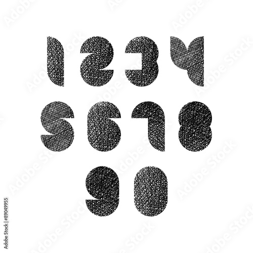 Futuristic shapes numbers s...