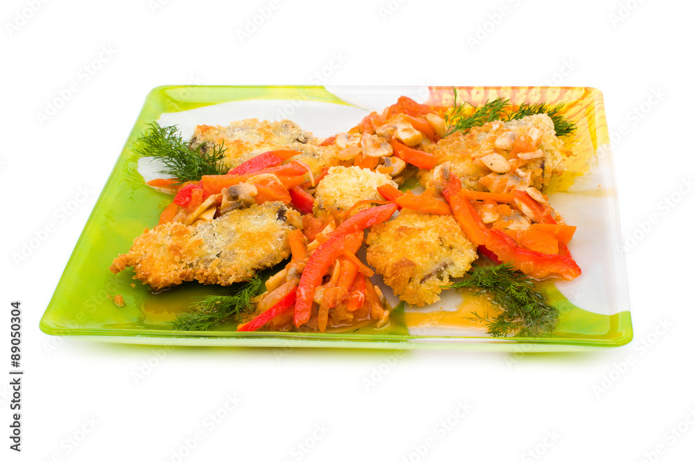 Fried Chicken Wings on white Fried Chicken Wings on white