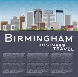 Birmingham (Alabama) Skyline with Grey Buildings