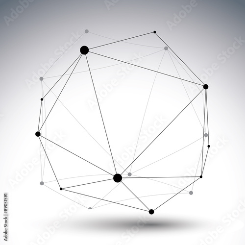 Geometric vector abstract 3D complicated lattice               s