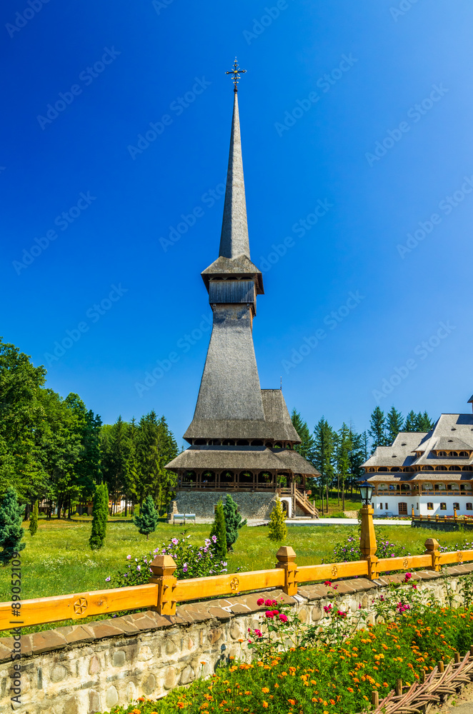 Peri monastery from Sapanta, Romania. Peri church is the highest wooden  church in the world. Stock Photo | Adobe Stock