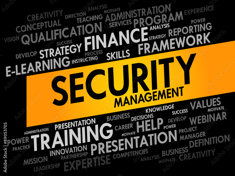 Security Management word cloud, business concept Security Management word cloud, business concept