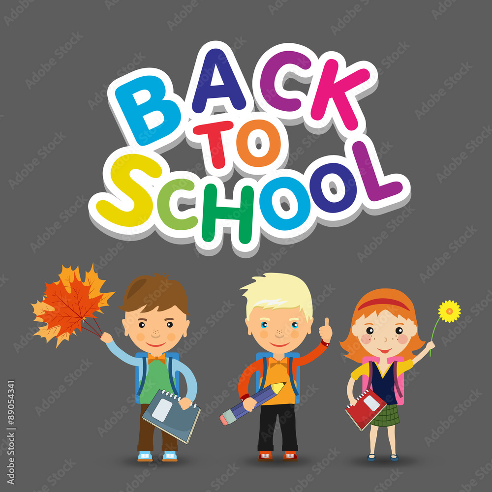 Back to school design. students go to school the first of Septem Back to school design. students go to school the first of Septem