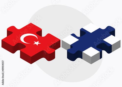 Turkey and Finland Flags