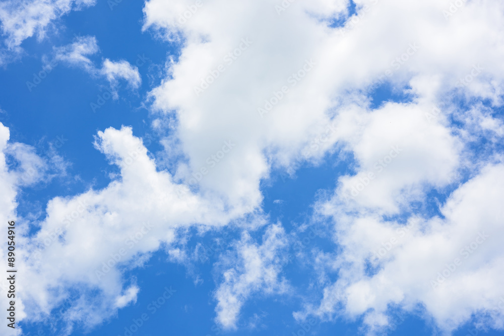 Obraz premium blue sky with cloud closeup