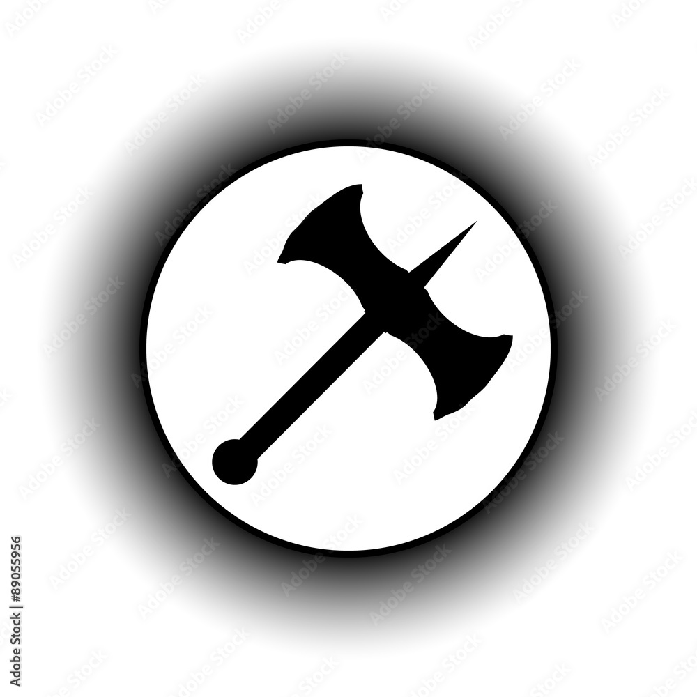 Battle axe button. Battle axe button.