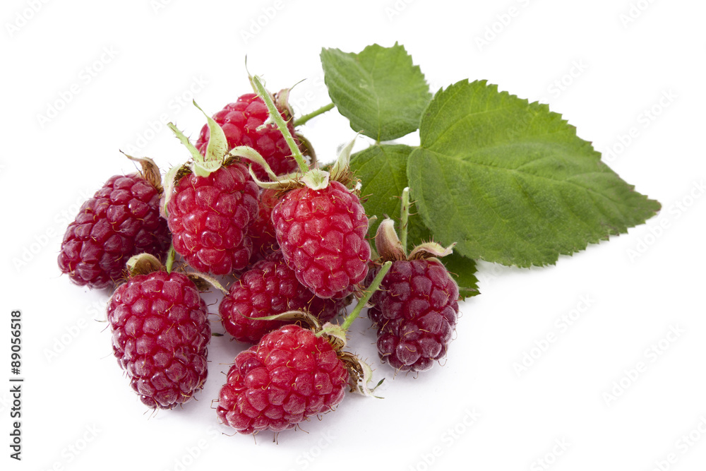 natural raspberries isolated on white natural raspberries isolated on white