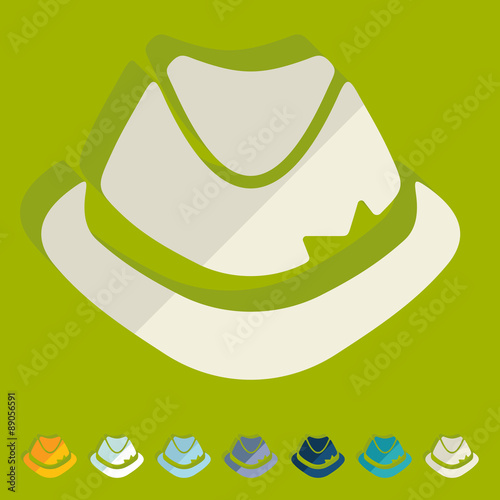 Flat design: hat