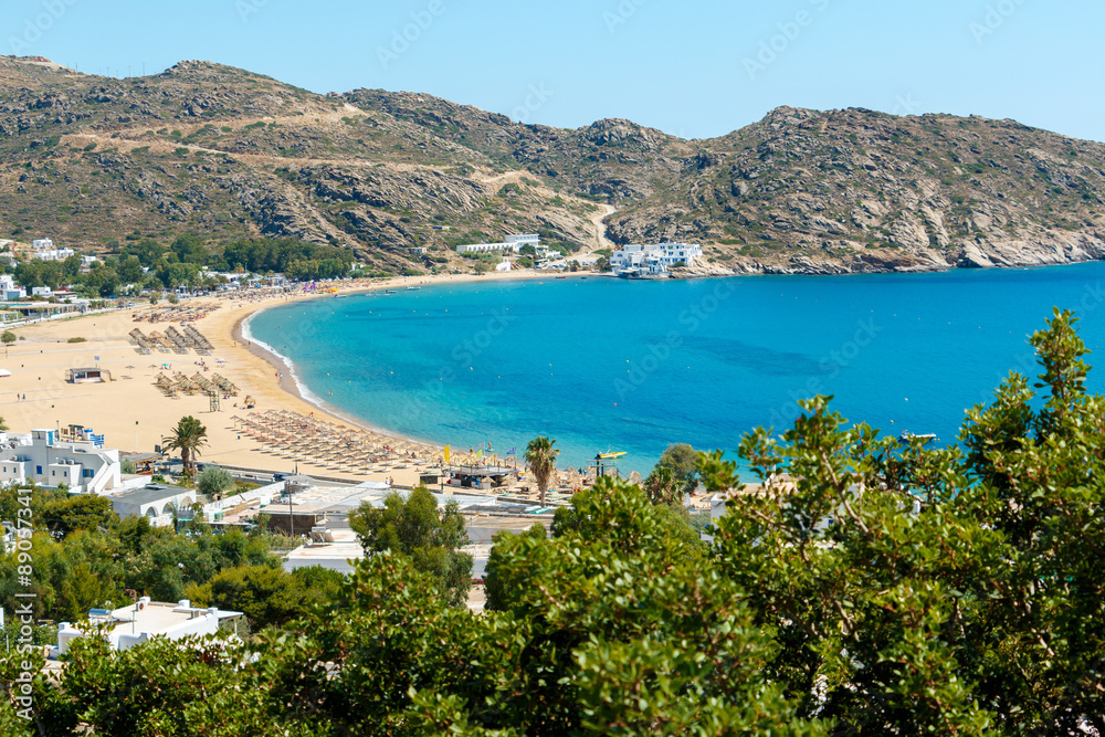 Beach in Milopotas, Ios island, Greece