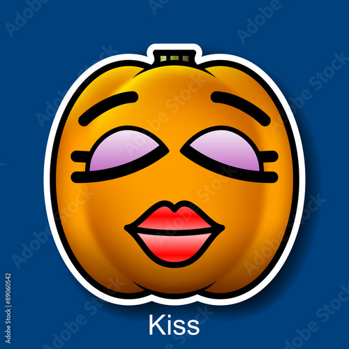 Vector Halloween Smiley Kiss