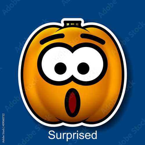 Vector Halloween Smiley Surprised