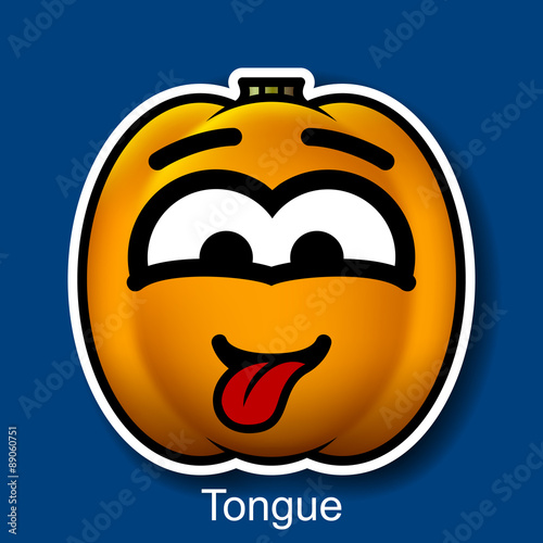 Vector Halloween Smiley Tongue